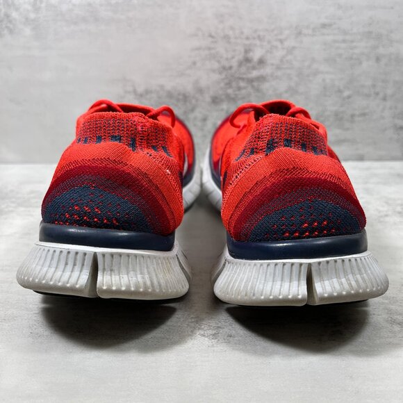 Nike Free 5.0 Flyknit Running Shoes - Men's Size 10.5 - Bright Crimson Red - Picture 6 of 9